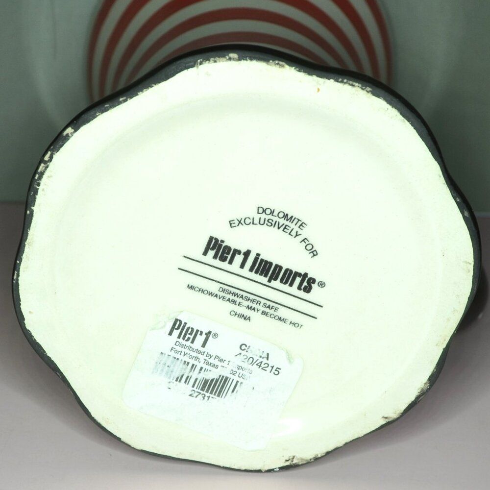 Pair Of Pier 1 Colorful Mugs Polka Dots Stripes Vivid Colors Drinkware - Picture 6 of 11